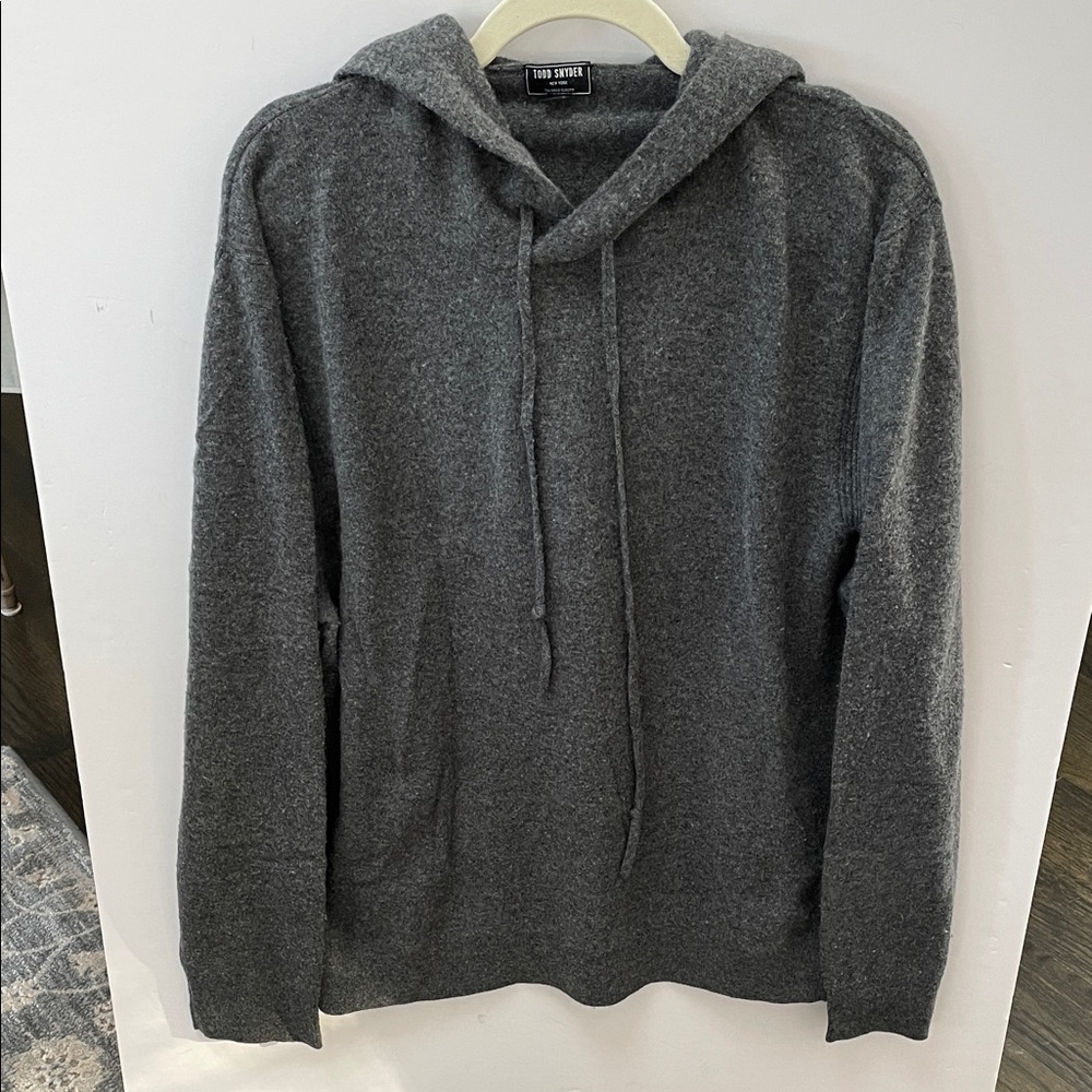 Todd Snyder Charcoal Hooded Pullover